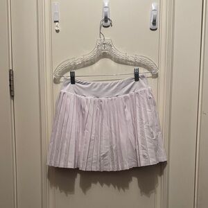 Albion White Pleated Mini Skirt